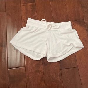 White Terri Cloth Shorts